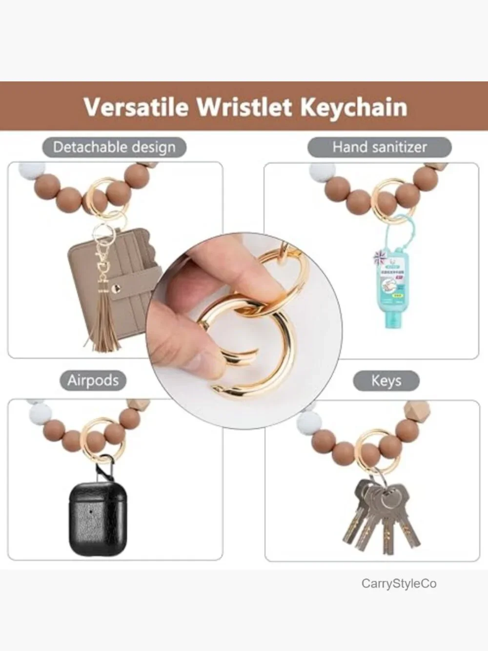 Small Wristlet Wallet RFID Card Holder Keychain
